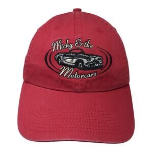 Micky & The Motorcars Slideback Baseball Cap Red OS Adjustable Outhouse Designs